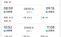 沈阳到山西高铁时刻表几点有车？