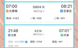 吉林到太原火车票价多少？