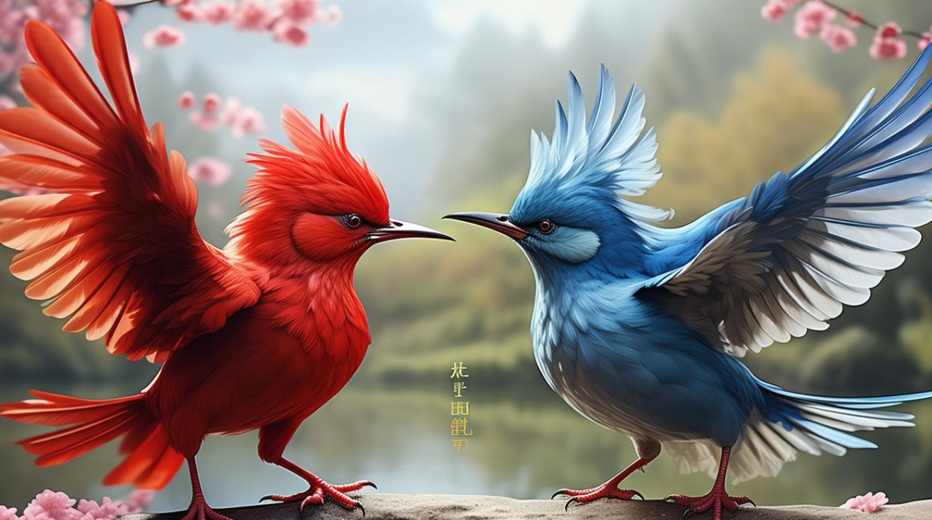 两只鸟打一成语是什么？-图1