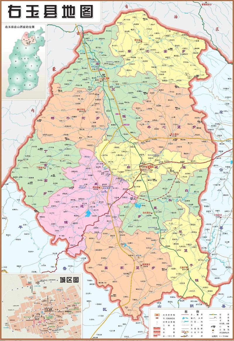 朔州山阴县地图，具体区域怎么划分？-图1