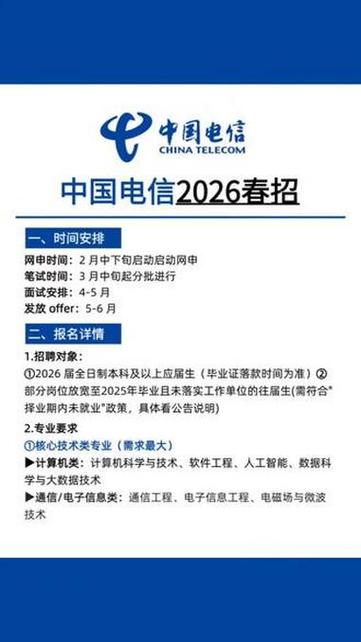 2025山西电信春招何时开始？-图1